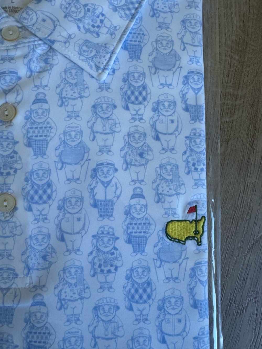 2026 Masters Blue Gnome Men’s Polo (L) - Picture 2 of 3